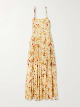 Paloma printed cotton-blend voile maxi dress