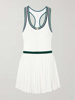 Jane Court pleated stretch-jersey mini dress