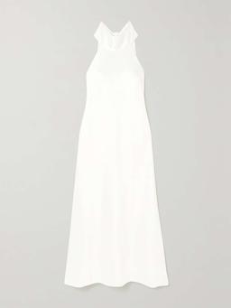 Sienna halterneck satin midi dress