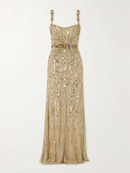 Bright Gem embellished tulle gown