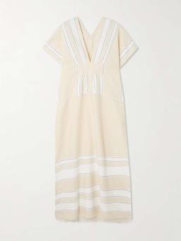 Gasira striped cotton-blend maxi dress