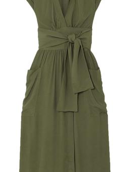 Clarissa poplin midi wrap dress