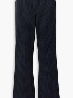 Ali checked stretch-knit flared pants