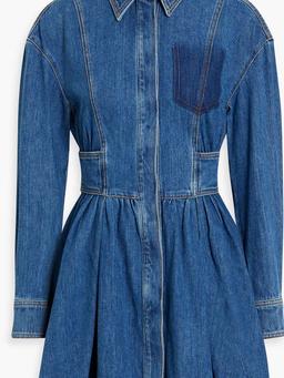 Denim mini shirt dress