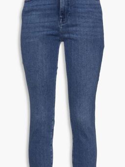 Good Waist cropped faded high-rise skinny jeans