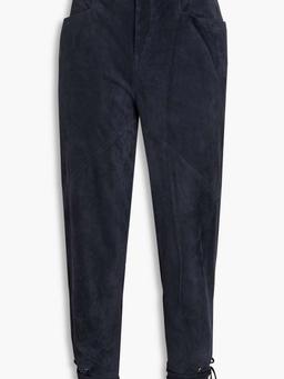 Adeloisa suede tapered pants