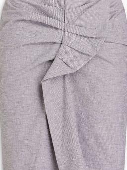 Ines houndstooth cotton and linen-blend mini skirt