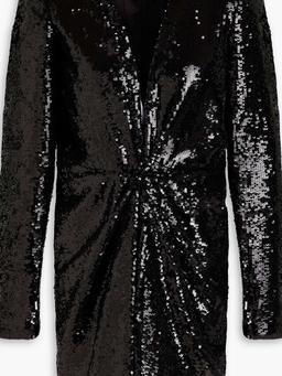 Midar gathered sequined twill mini dress