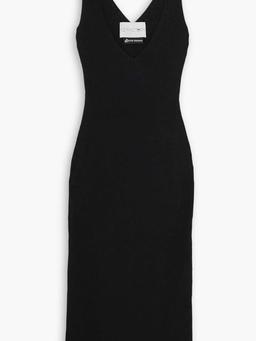 + Ester Manas ruffled ribbed-knit midi dress