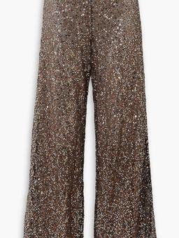 Netquins sequined tulle wide-leg pants
