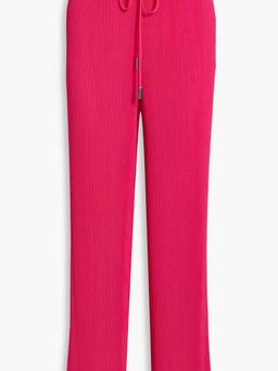Sophia pleated crepon wide-leg pants
