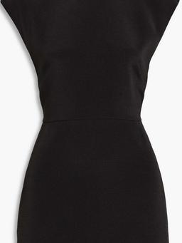 Skirt-effect wool-blend crepe playsuit