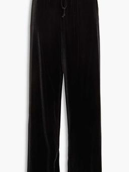 Velvet wide-leg pants