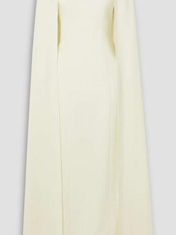 Embellished stretch-crepe gown