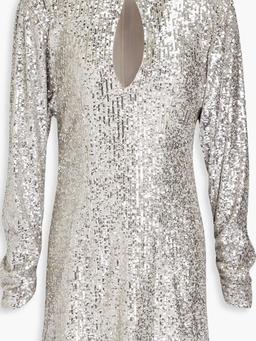 Lauper cutout sequined mesh mini dress