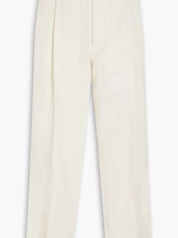 Herringbone cotton-tweed tapered pants