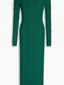 Eire open-back cable-knit midi dress