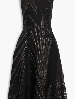 Metallic fil coupé dress