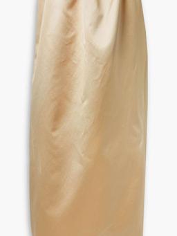 Yara strapless cotton-blend duchesse-satin dress