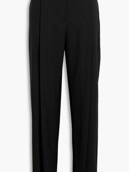 Pleated wool wide-leg pants