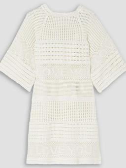 Crocheted cotton mini dress