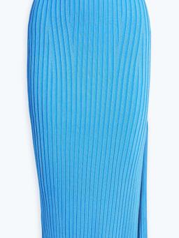 Rhea ribbed-knit midi skirt