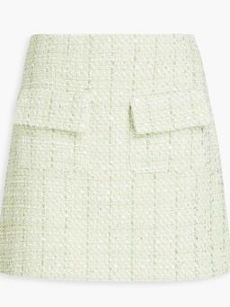 Metallic bouclé-tweed mini skirt