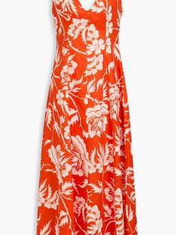 Perdita floral-print hemp maxi dress