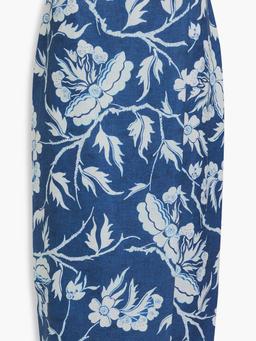 Sunja wrap-effect hemp midi skirt