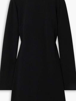 Crystal-embellished open-back stretch-crepe mini dress