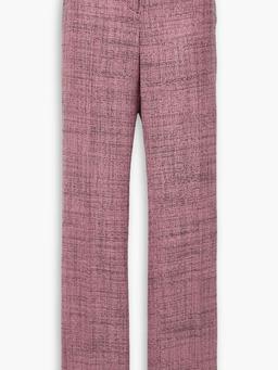 Wool-tweed straight-leg pants