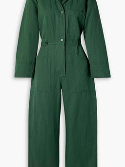 Ares linen and cotton-blend twill jumpsuit