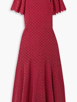 The Harmony cotton-guipure lace midi dress