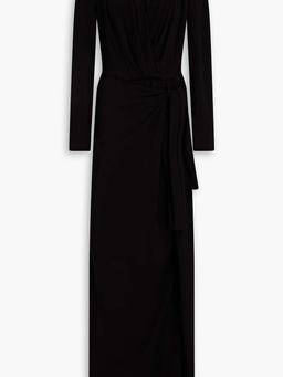 Draped crepe wide-leg  jumpsuit