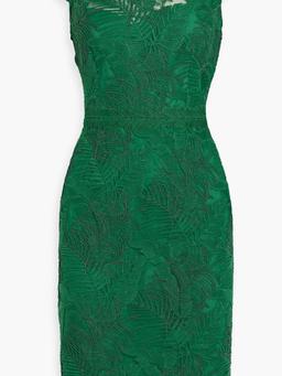 Embroidered tulle mini dress