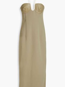 Nassia crepe halterneck midi dress