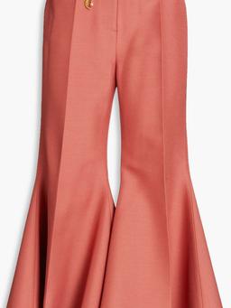 Cropped wool-blend flared pants