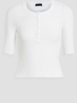 Ribbed stretch-modal jersey top