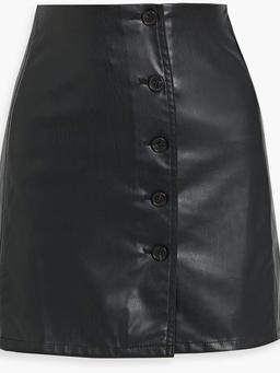 Faux leather mini skirt