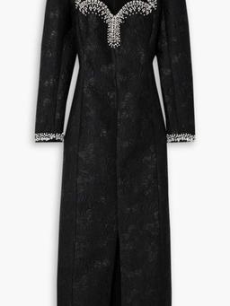 Eleanor crystal-embellished cloqué midi dress