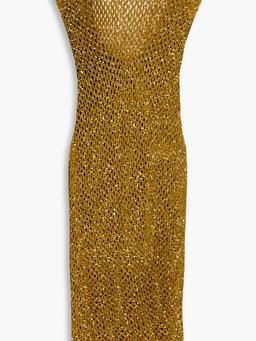 Sequined open-knit dress