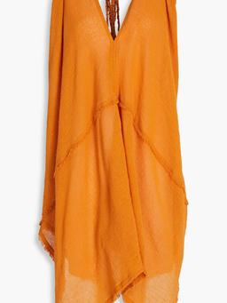 Alchick cotton-gauze halterneck dress