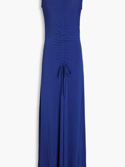 Ruched jersey maxi dress