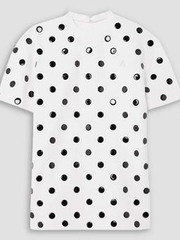 Crystal-embellished appliquéd jersey T-shirt