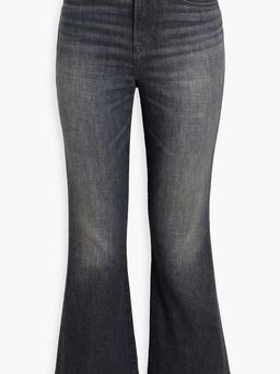 Le High Flare cropped high-rise flared jeans