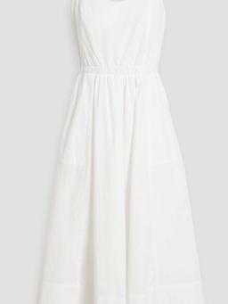 Eve gathered cotton midi dress