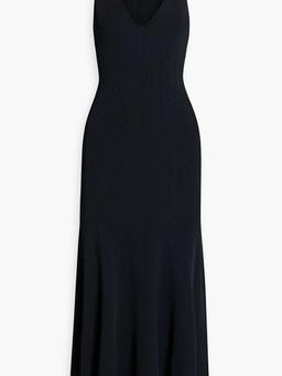 Ribbed-knit midi dress