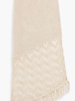 Sakari asymmetric Pima cotton macramé skirt