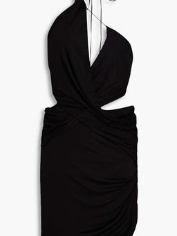 Molos asymmetric cutout draped modal mini dress