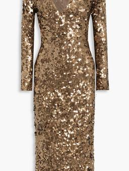 Fleur sequined tulle midi dress